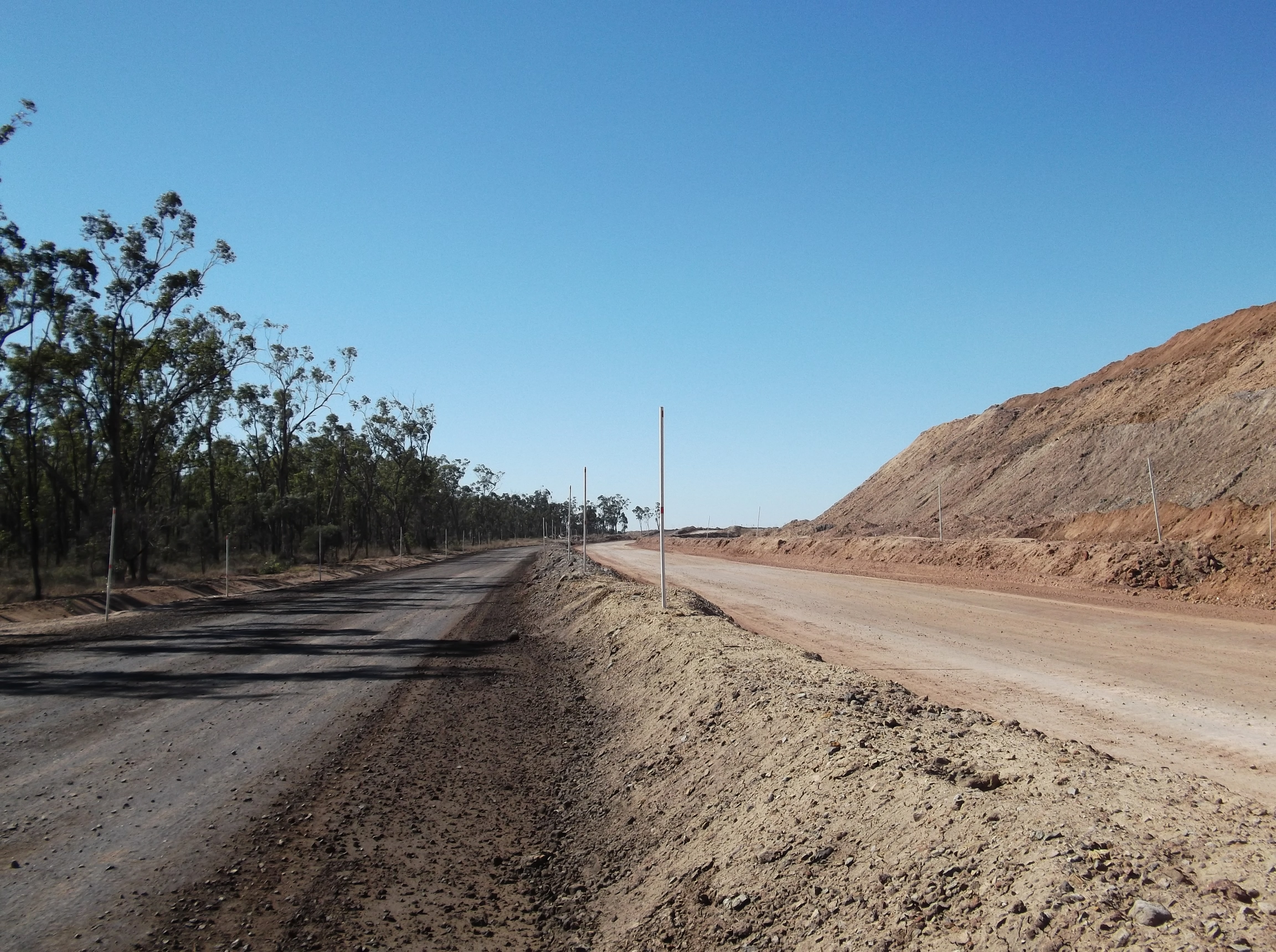 Untreated and treated light vehicle roads